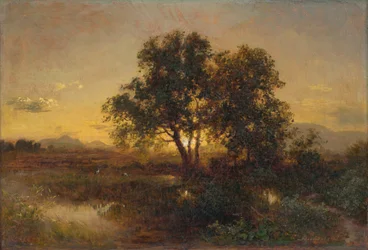 Landschaft am frühen Abend